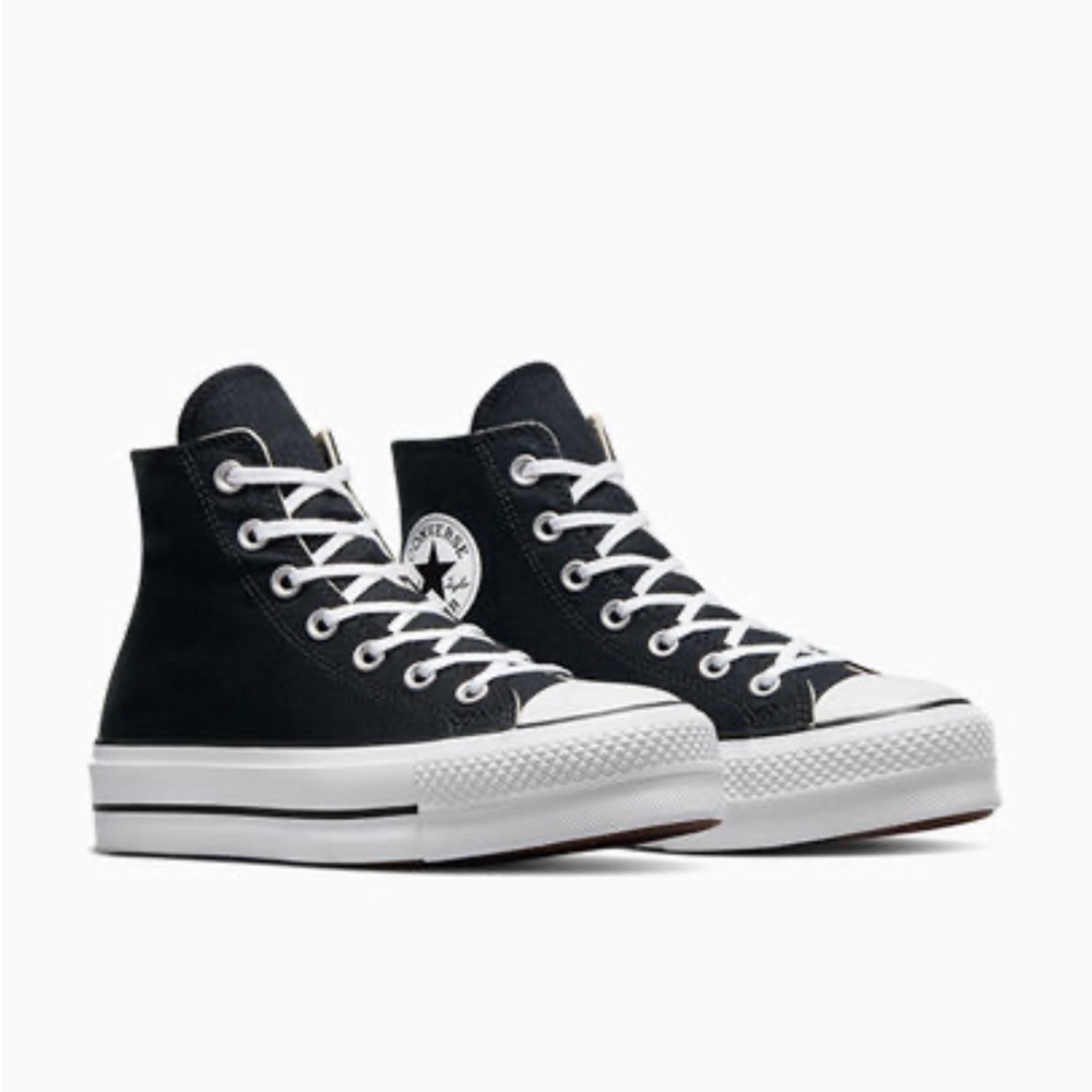 black high top platform converse